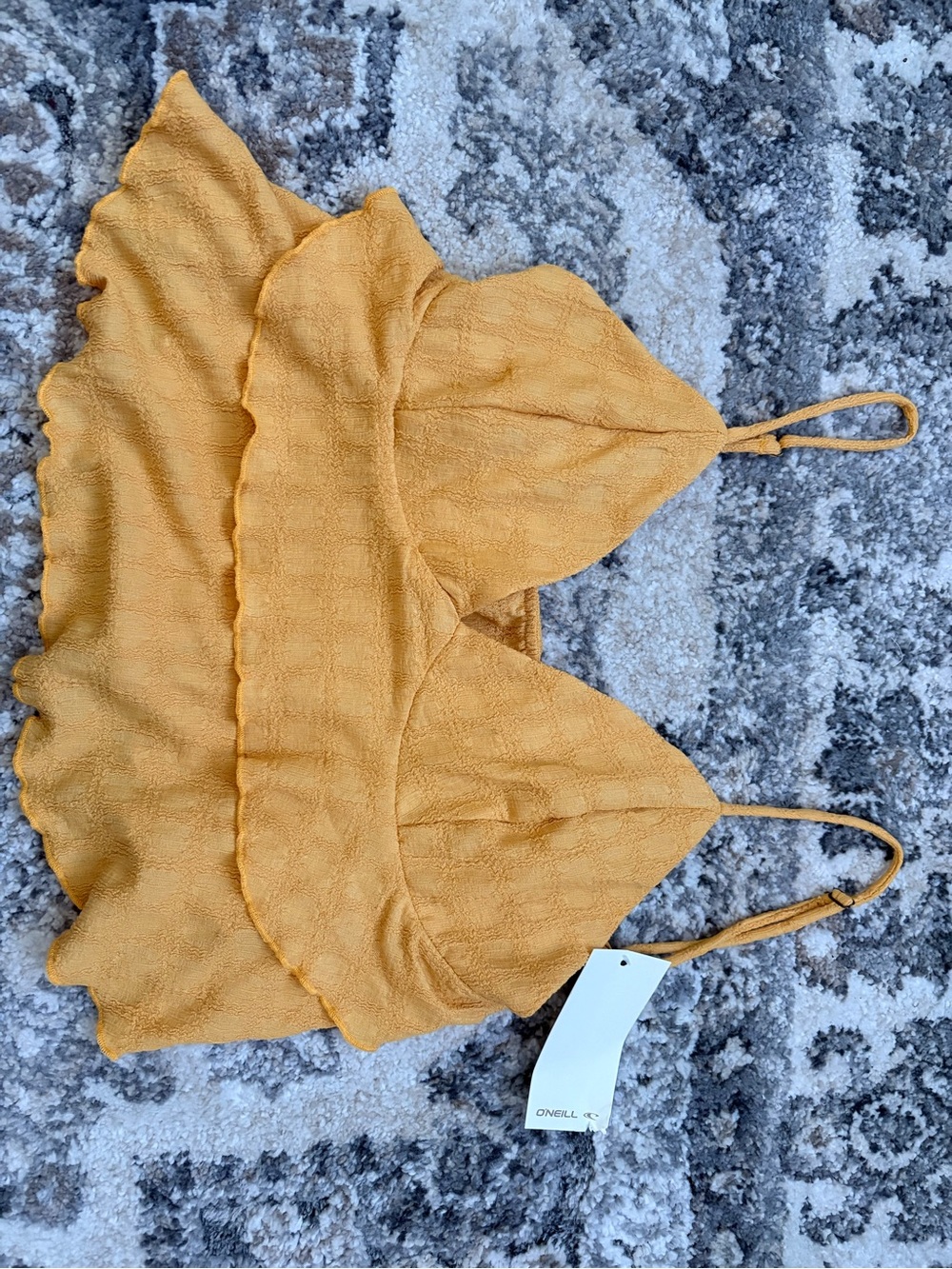 O'Neill Women's Mustard Scalloped Trim Cami